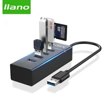 Llano usb-хаб 3,0 внешний 4-портовый USB разветвитель для iMac аксессуары для ноутбуков usb-хаб мульти-порт высокого Скорость расширения высокого Скорость