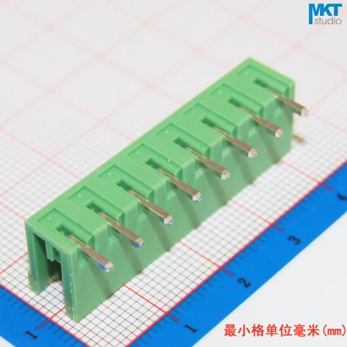 

100Pcs 8P 5.08mm Pitch Open Sides Right Angle Pin Male Wire Wire Terminal Block Connector Connector