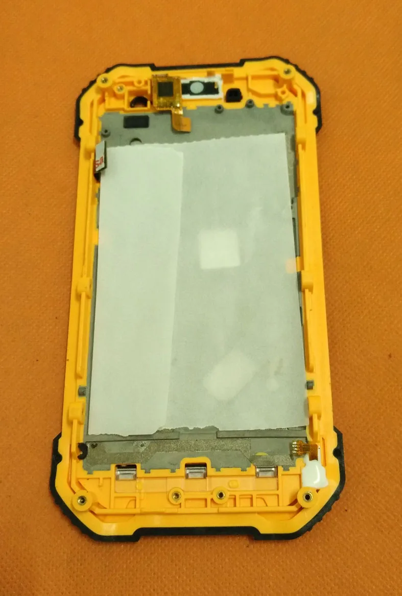 Najtaniej Używany oryginalny lcd wyświetlacz + ekran dotykowy Digitizer + rama dla Blackview BV6000 MT6755 octa core 4.7 \
