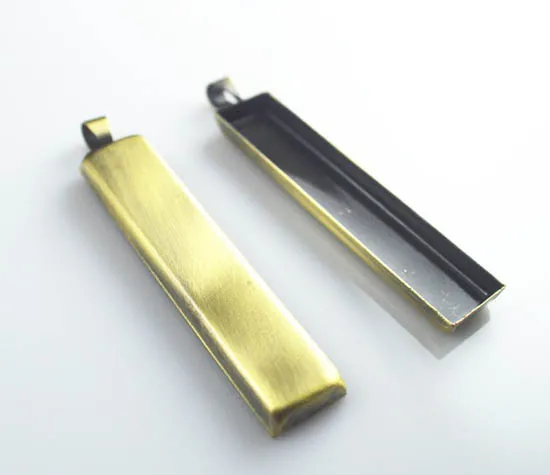 Многоцветная прямоугольная подвеска установка заготовки кабошоны основа