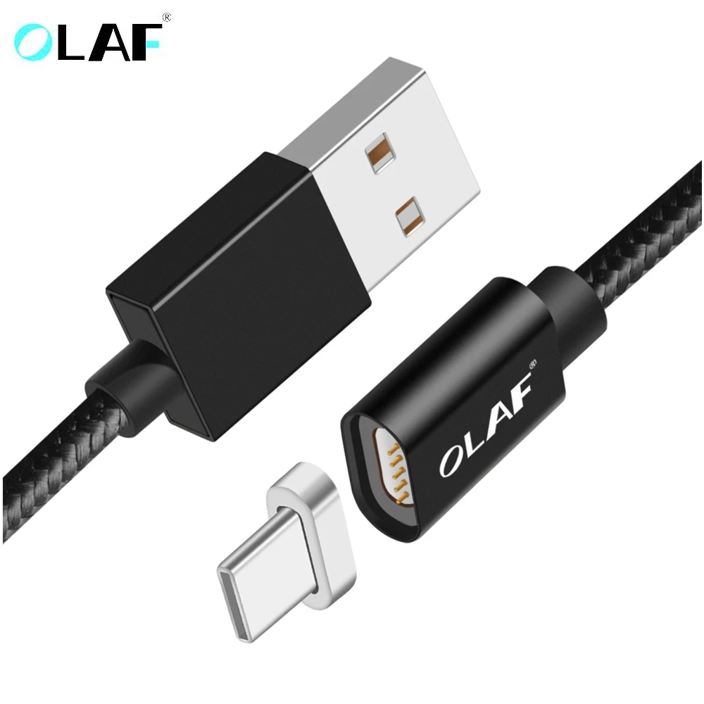 OLAF Magnetic Cable USB C Type Micro Charging Data For iphone x 8 Samsung Xiaomi Huawei Charger Smartphone | Мобильные телефоны и