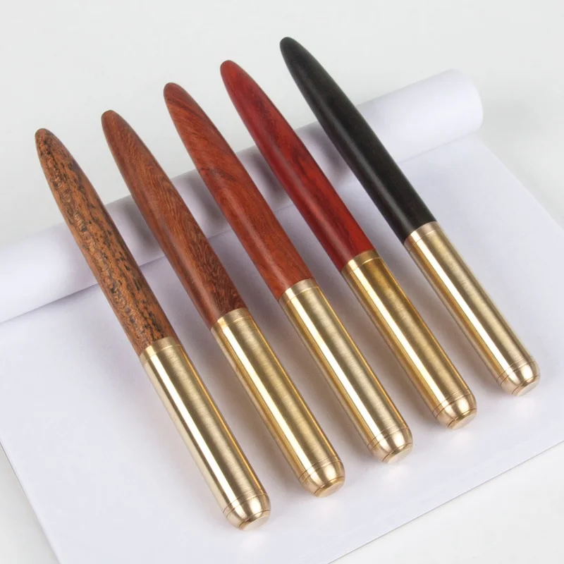 

High Quality Luxury Natural Wood Roller Ball Pen 0.5MM Nib Ink Pen for Writing School Office Supplies