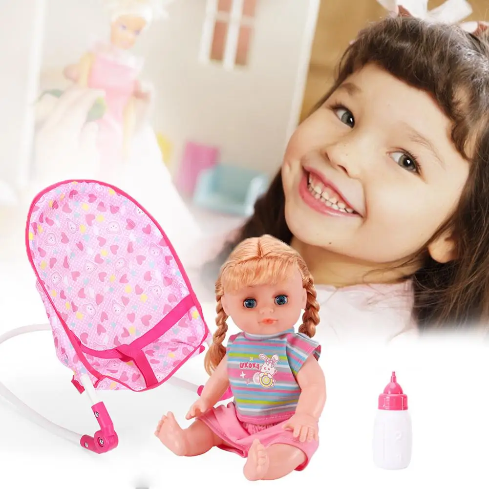 

Doll Baby Rocking Chair Environmental Protection Innovative Simulation Doll can Drink Water Peeing Talking Puzzle Education