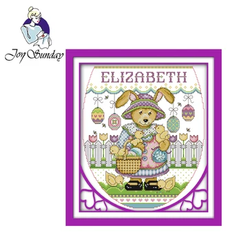 

Joy Sunday,Easter Eggs,cross stitch embroidery set,printing cloth embroidery kit,needlework,cartoon pictures cross stitch set