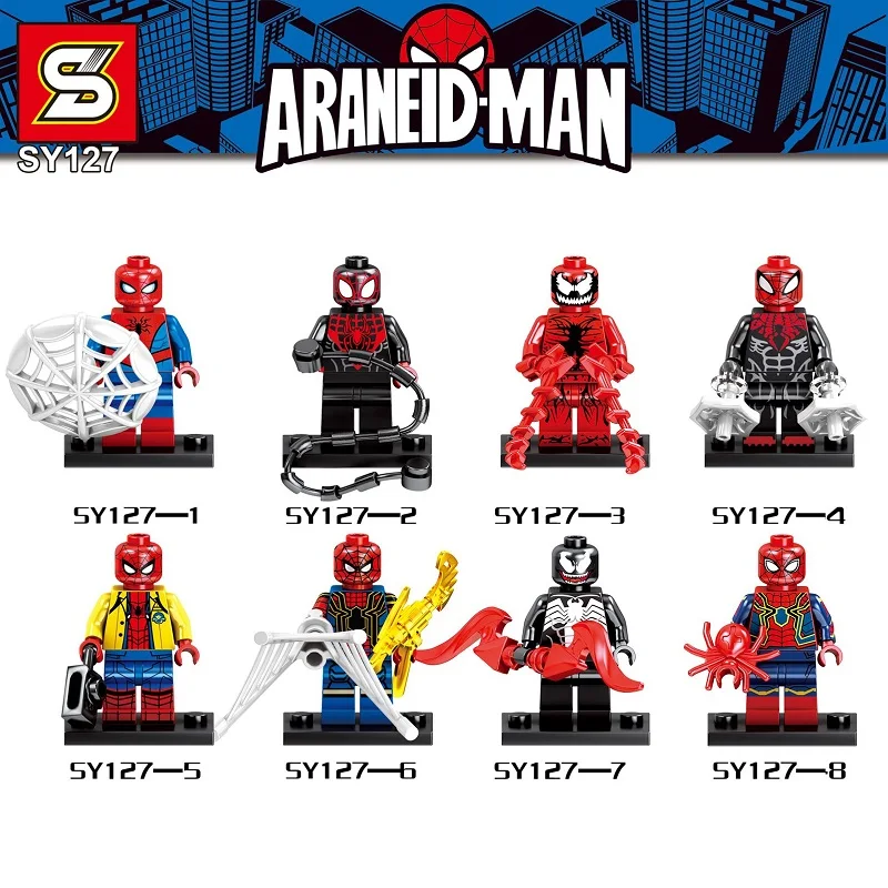 

80pcs Super Hero Spiderman Movie spiderman birthday gift Building blocks Toys for children SY1272