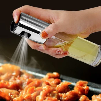 

New Portable Mason Jar Glass Oil Pot Barbecue Spray Bottle Olive Oil Sprayer Cooking Oil Sprayer Household Kitchen Tool