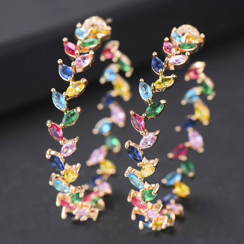 

missvikki Full Buterfly Sweet Romantic Hoop Earrings for Women Bridal Wedding Engagement Anniversary Jewelry Trendy Accessories