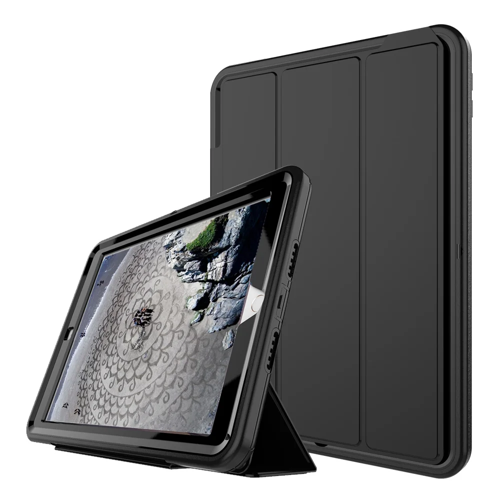 Противоударный Heavy Duty 3-складной стенд Дети чехол для iPad 9,7 2017 модель A1822 A1823 планшет Функция Smart Sleep Wake UP Чехол Funda + подставка для ручек