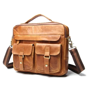 

Genuine Leather Bag Men Shoulder Crossbody Bags For Men Messenger Bag Men Leather Handbag Male Cross Body Bags High capacity