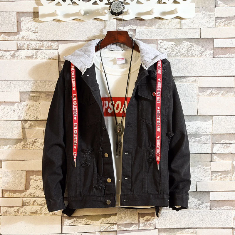 DIMUSI Mens Jackets Fashion Men Anorak Hip Hop Streetwear Jeans Jackets Men's Ripped Denim Jacket Cowboy Hoodies Coats 3XL DIMUSI Mens Jackets Fashion Men Anorak Hip Hop Streetwear Jeans Jackets Men's Ripped Denim Jacket Cowboy Hoodies Coats 3XL