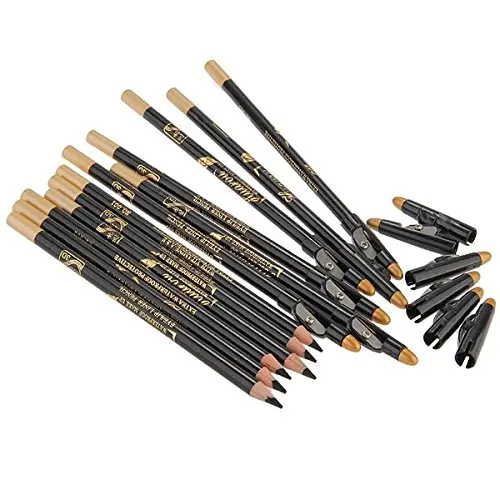 

YOST-12x Black Lips Eyebrows Eyeliner Pencils + Sharpener Makeup