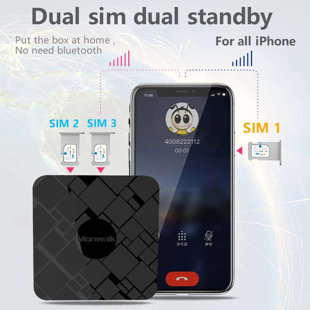 SIMadd pro 3SIM 3 в режиме ожидания активация Onlin iShere SIM ADD для i телефона 6/7/8/X дома без