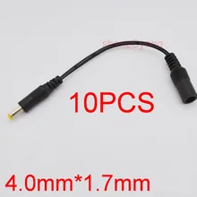 10 шт. высокое качество все медь абсолютно кабель постоянного тока разъем питания Женский 5,5 мм x 2,1 мм штекер 4,0 мм x 1,7 мм адаптер кабельного штекера