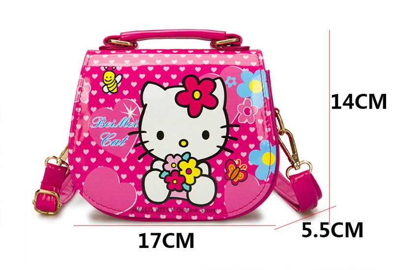 Рисунок «Hello Kitty» мультфильм PU дети плечо Повседневное модные тонкие сумка Водонепроницаемый пользовательских диагонали для маленьких девочек KT плюшевый Кошелек