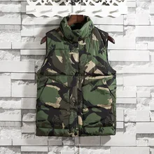 B повседневные мужские зимние камуфляжные куртки без рукавов, мужские новые парные жилеты, мужские жилеты, теплая верхняя одежда, весенне-осенний жилет
