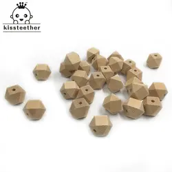 Детские игрушки Прорезыватель 0,47 "(12 мм) деревянный геометрический шестигранные бусы кормящих звонкое деревянный Прорезыватель