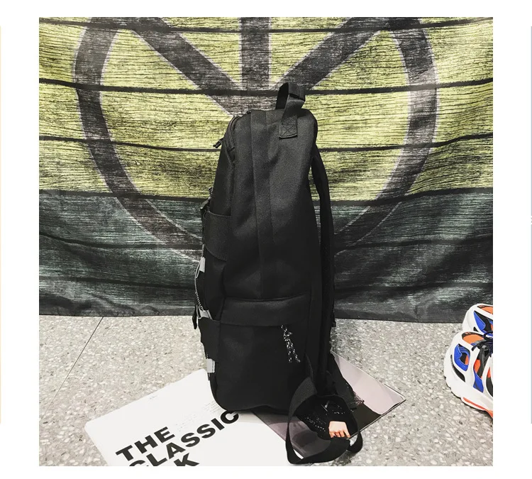 Унисекс Рюкзак мужской Оксфорд черный студенческий рюкзак женская школьная сумка большой емкости Повседневная молодежная сумка рюкзак