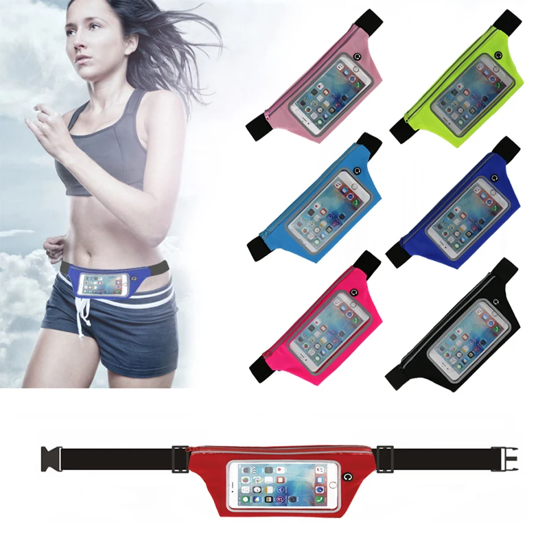 

Universal hip Pouch Running Waterproof Sport Bag Waist Case For xiaomi redmi note 2 3 4 mi5 mi5s wallet Cell Phone cover 5.5"