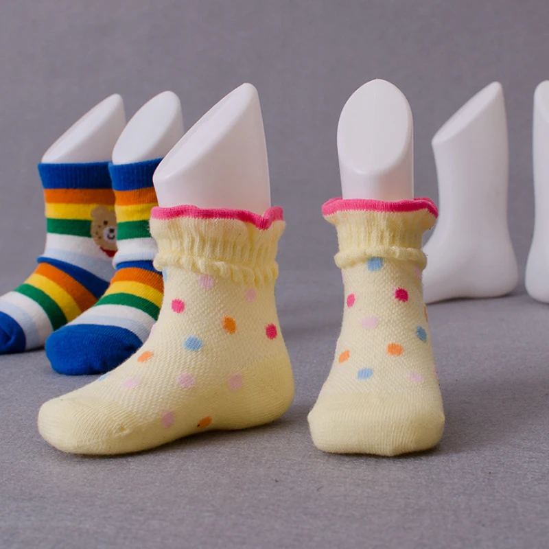 White Children Foot PE Mannequin Display Mold Socks Shoes Display