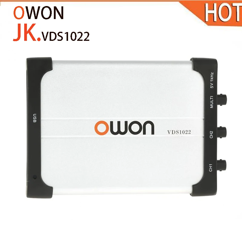 OWON VDS1022 Virtual PC USB осциллограф 100MSa/S 25 м двухканальный осциллографы с зонда