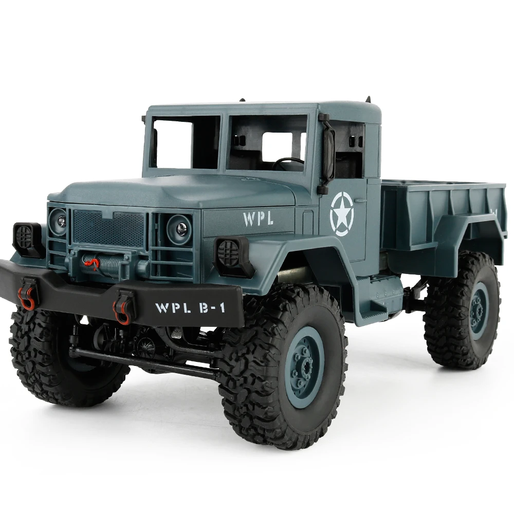 

2.4G 4WD Crawler RC Car With Light RTR Metal Suspension Beam Bright LED Toy Gift For Boy DIY WPL B-1 1:16 RC Military Truck