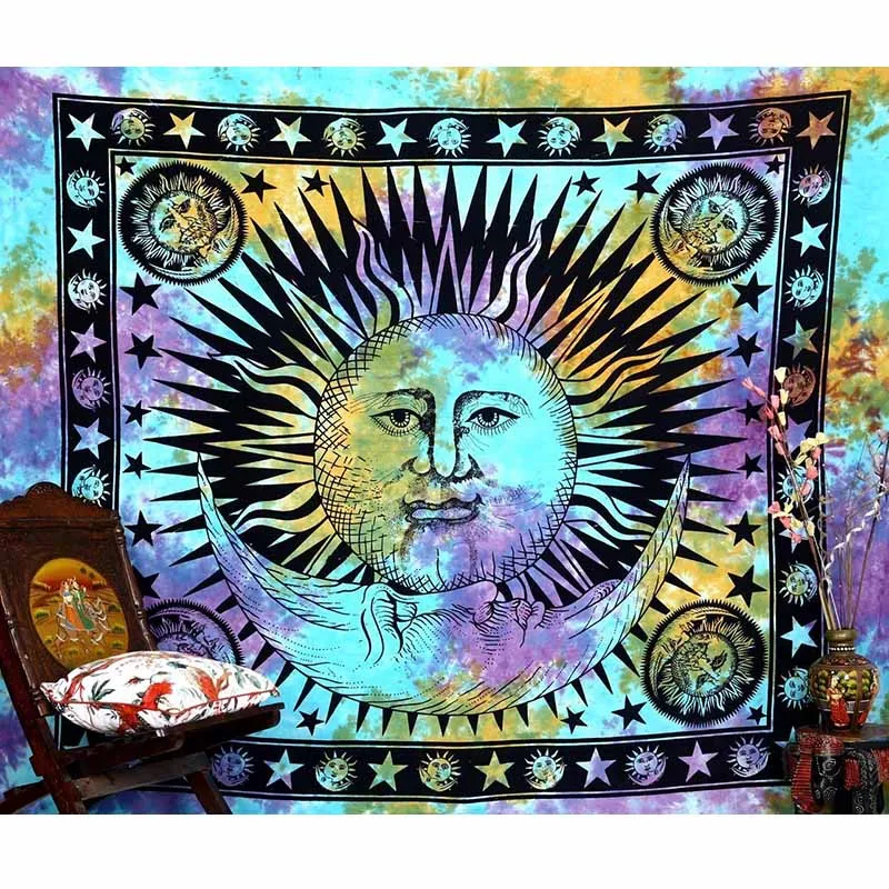 

Hippie Tapestry Home Decorations Wall Hanging Wall Tapestry Blanket Tapestries for Living Room Bedroom Farmhouse Decor