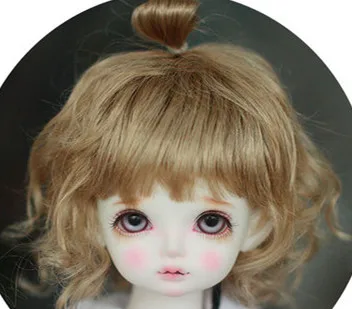 4 BJD кукла парик Супер милый имитация мохера парик аксессуары-1/4 BJD MSD bambi - Цвет: Коричневый