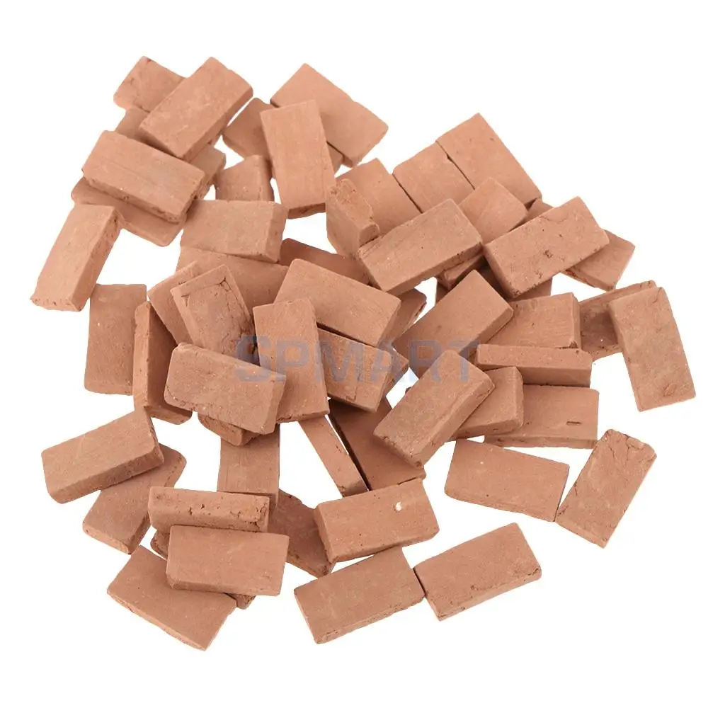 1/35 Simulation Porcelain Red Brick Model Toy 1.1x0.6cm for Sand Table Scene Scenery Building DIY Accessories