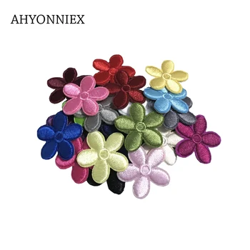 

10PCS Embroidered Different Colors Flower Patches Applique Iron On Clothing Applique for Clothes Sweater Bags Patch DIY