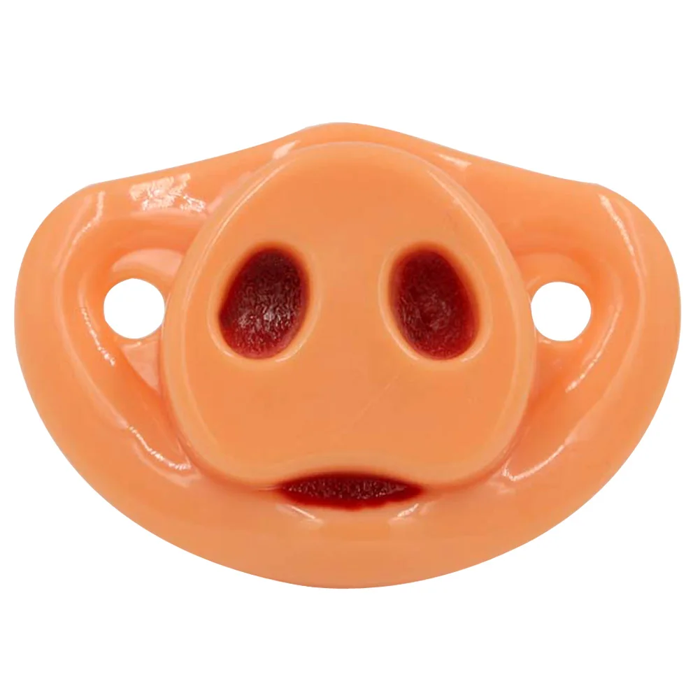 122 29 De Réductiondrôle Cochon Nez Forme Bébé Sucette Non Toxi Silicone Factice Sucette Faux Mamelon Blague Blague Infantile Dentition Sucette In