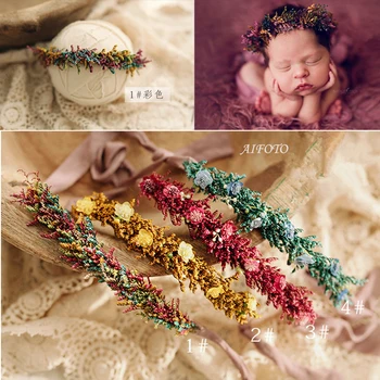 

Baby Flower Headbands Newborn Photography Props for Girls Fox Ear Floral Crown Deer Fur Halo Prop Infant Unicorn Accessories