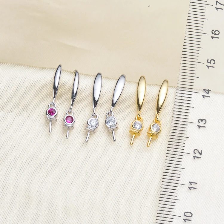 

Handmade Jewelry Earrings Fittings Silver Earring Hook Claps Accessories For Women Pearls Earring Making Free Shipping