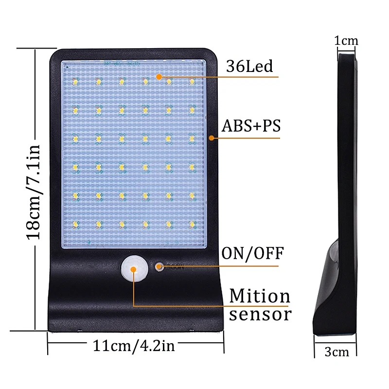 450Lm 36Led солнечный уличный свет с Монтажный стержень спорт свет движения сенсор свет садовый настенный фонарь