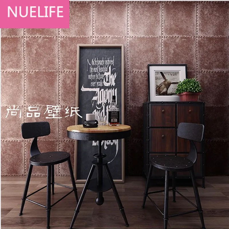 

0.53x10 Meter Retro nostalgic lattice pattern industrial style wallpaper bedroom bar cafe living room background wallpaper N12