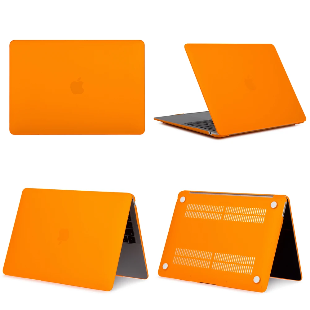 Чехол для ноутбука Macbook Air 13 A1932 Pro retina 11 12 13 13,3 15 Новая сенсорная панель, для Mac book New Pro 13 A2159+ чехол для клавиатуры - Цвет: Matte orange