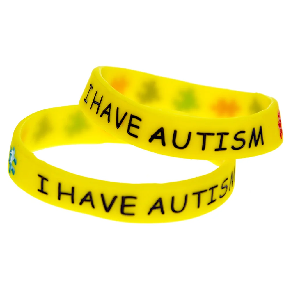 Onebandahouse 50pcs Lot Multicolors Puzzle Silicone Wristband In Onebandahouse 50pcs Lot Multicolors Puzzle Silicone Wristband In Kids I Have Autism Bracelet Id Bracelets From Jewelry Accessories On Aliexpress