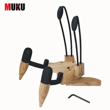 Compact Wood Structure Electric Bass Guitar Stand / Bass Guitar Accessories