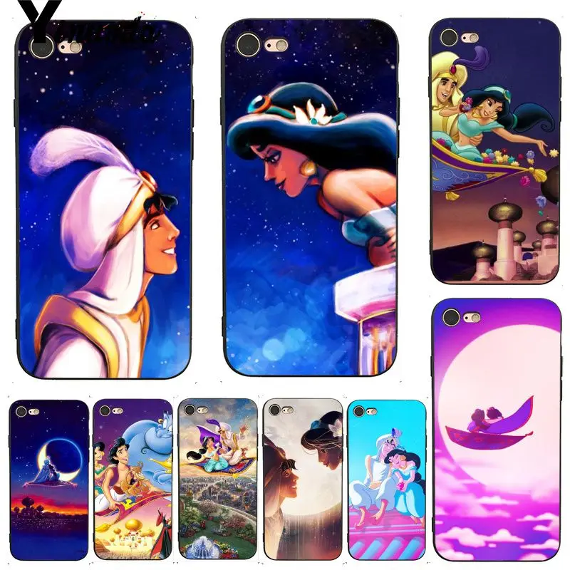 

Yinuoda For iphone 7 6 X Case Aladdin and Jasmine Fashion Lover Perfect Phone Case Cover for iPhone 7 6 X 8 6s Plus XS XR XSMAX
