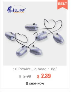 ILure 10 шт./партия Jig Head свинцовые 2,1g 2,8g 3,8g 5,3g 6,5g 9,5g противовес кривошипно крюк мягкие приманки Техас рыболовные принадлежности