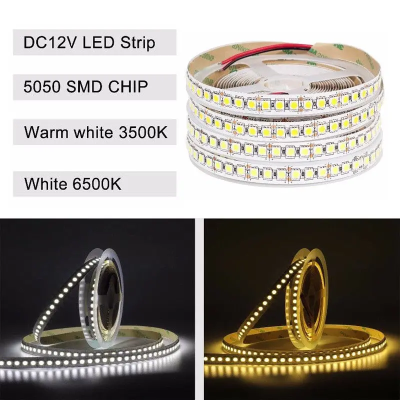 5 м DC12V Светодиодная лента 5050 5054 4040 SMD 120 светодиодов/м супер яркая светодиодная IP20
