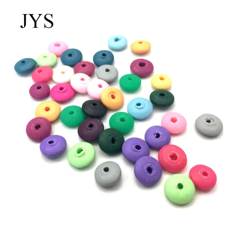 

HOT SALE EUROPE 3.5*8MM 100PCS/LOT FIMO BEADS POLYMER CLAY BEADS POLYMER CLAY SPACER BEADS MIXED COLOR DIY JEWELRY