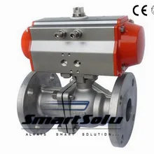 dn50 " из нержавеющей стали 304 пневматический шариковый клапан с приводом с фланцевым соединением