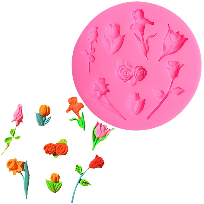 

Flower Silicone Mold Fondant Mold Torten Dekoration Werkzeuge Moldes De Silicona Para Manualidades 3d Para Jabon Sugaring Paste