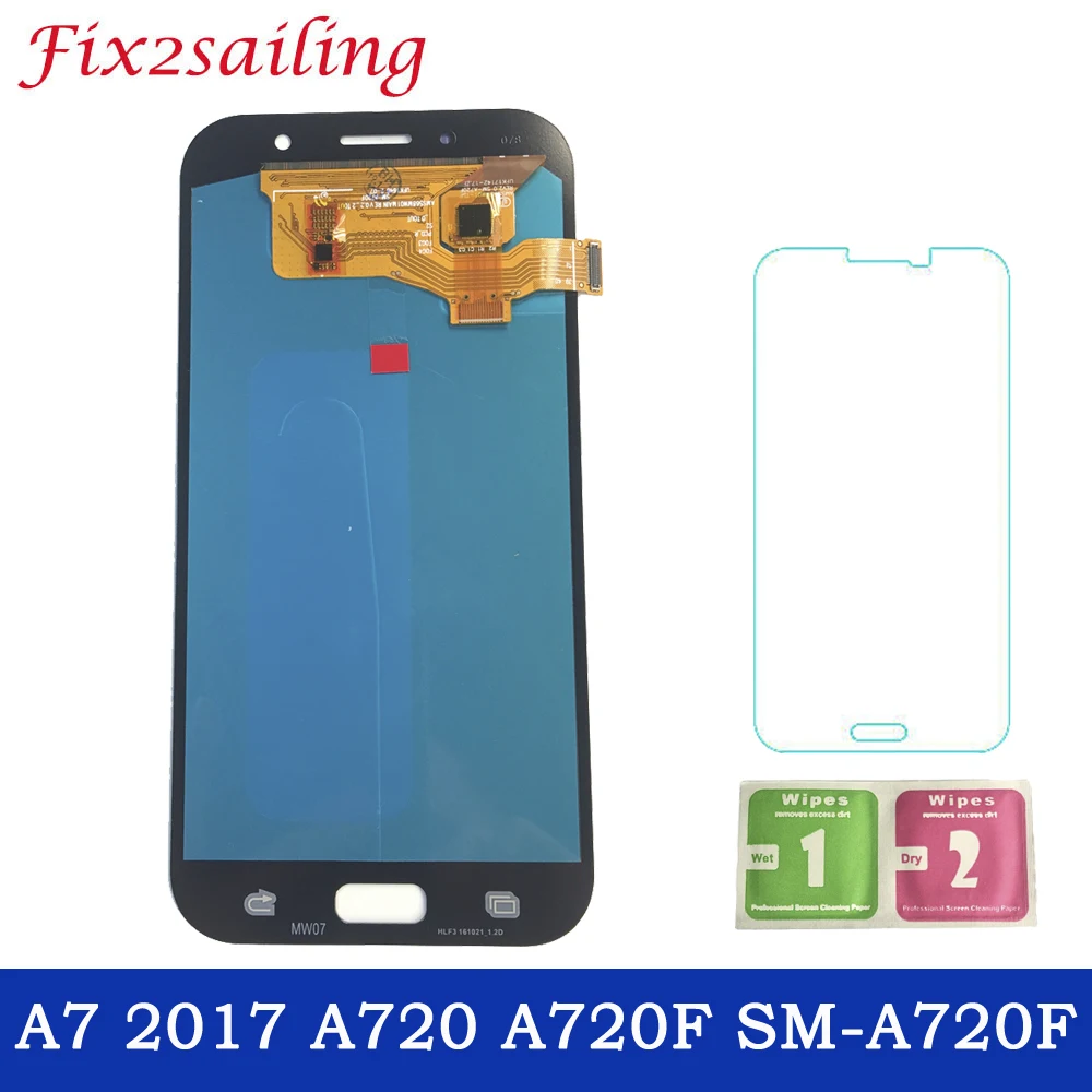 

Super Amoled LCD For Samsung Galaxy A7 2017 A720 A720F SM-A720F LCD Display Touch Screen Digitizer Assembly Replacement