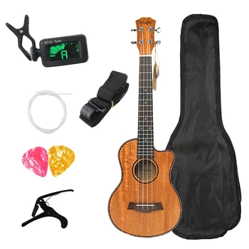 

Concert Ukulele Kits 23 Inch Mahogany Uku 4 String Mini Hawaiian Guitar With Bag Tuner Capo Strap Stings Picks For Beginner Mu