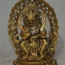 S01369 " Тибетский буддизм бронзовое напыление Махакалы jambhala Маммона Богатство Бог Yuanbao Статуя