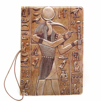 

PVC Leather 3D Passport Cover ID Business Card Holder Egypt Travel Portable Passport Holder Wallet Men Pouch Tickets Case 2019