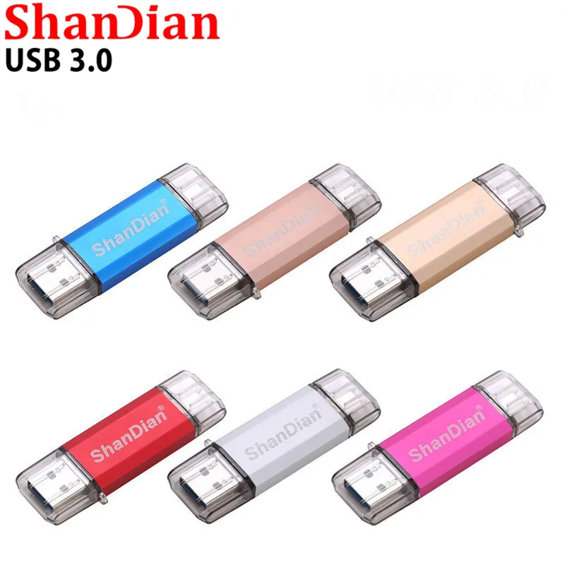 SHANDIAN(более 10 шт. бесплатный логотип) usb флеш-накопитель type-C 3,1 флеш-накопитель 16 ГБ 32 ГБ 64 Гб карта памяти для телефонов Смартфон android