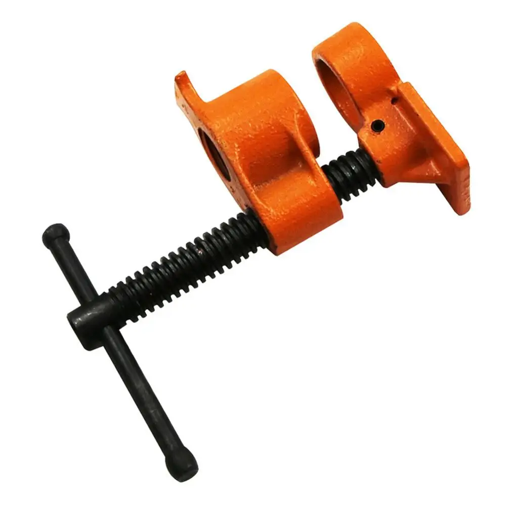 

Wood Gluing Pipe Clamp Set Cast Iron Woodworking Carpenter Tool 1/2 3/4inch Adjustable Angle Clamp Universal Gripper