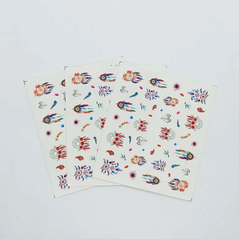 

Embossed Nail Sticker Flower Adhesive DIY Manicure Slider Nail Art Tips Decorations Decals B66